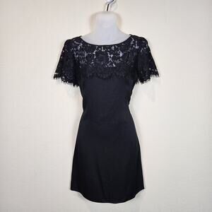 Milly Chelsea Silk Lace Dress Cocktail Black Party Designer Mini USA New Women 4